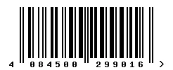 EAN barcode 4084500299016