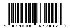 EAN 4084500672017 barcode image