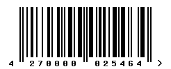 EAN barcode number 4270000025464