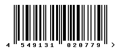EAN barcode number 4549131020779