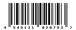 EAN barcode number 4549131020793