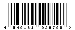 EAN barcode 4549131020793