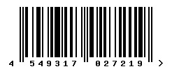 EAN barcode number 4549317027219