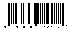 EAN barcode number 4549526102417