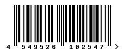 EAN barcode number 4549526102547
