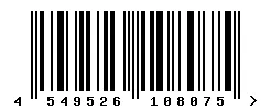 EAN barcode 4549526108075