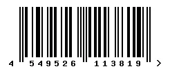 EAN barcode 4549526113819