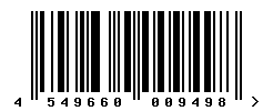 EAN barcode number 4549660009498