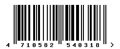 EAN barcode number 4710582540318