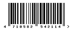 EAN barcode 4710582542114
