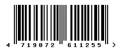 4719072611255 barcode