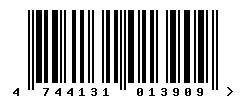 EAN barcode 4744131013909