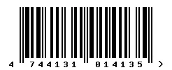 EAN barcode 4744131014135