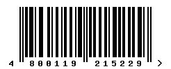 EAN barcode 4800119215229