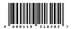 EAN barcode 4800119216202