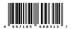 EAN barcode 4897105600312
