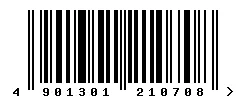 EAN barcode 4901301210708