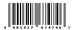 EAN barcode 4901417674746