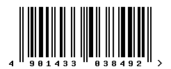EAN barcode number 4901433038492