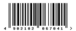 EAN barcode 4902102067041