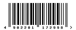 EAN barcode 4902201172998