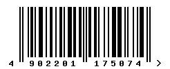 EAN barcode 4902201175074