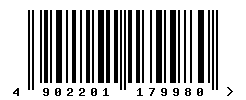 upc 4902201179980 barcode image