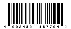 EAN barcode number 4902430187794