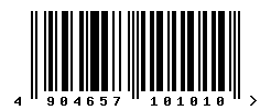 EAN barcode number 4904657101010