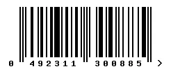 EAN barcode 492311300885