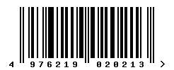 EAN barcode number 4976219020213