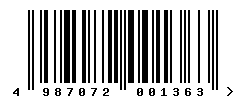 EAN barcode number 4987072001363