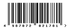 EAN barcode number 4987072021781