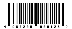 EAN barcode number 4987205000126