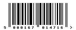 upc 5000167014716 barcode image