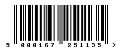EAN 5000167251135 barcode image