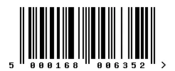 EAN barcode 5000168006352