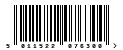 EAN barcode 5011522076300