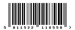 EAN barcode 5011522118550