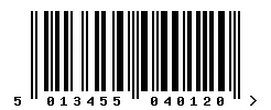EAN 5013455040120 barcode image