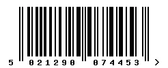 EAN barcode 5021290074453