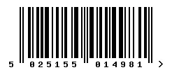 EAN 5025155014981 barcode image