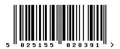EAN barcode 5025155028391