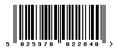 EAN barcode number 5025970022840