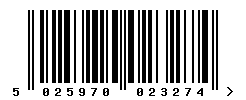 upc 5025970023274 barcode image