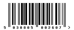upc 5030805002607 barcode image