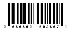 EAN barcode 5030805002607