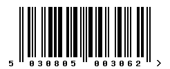 EAN barcode number 5030805003062