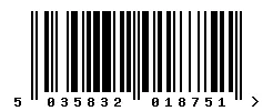 EAN barcode 5035832018751