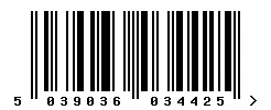 5039036034425 barcode